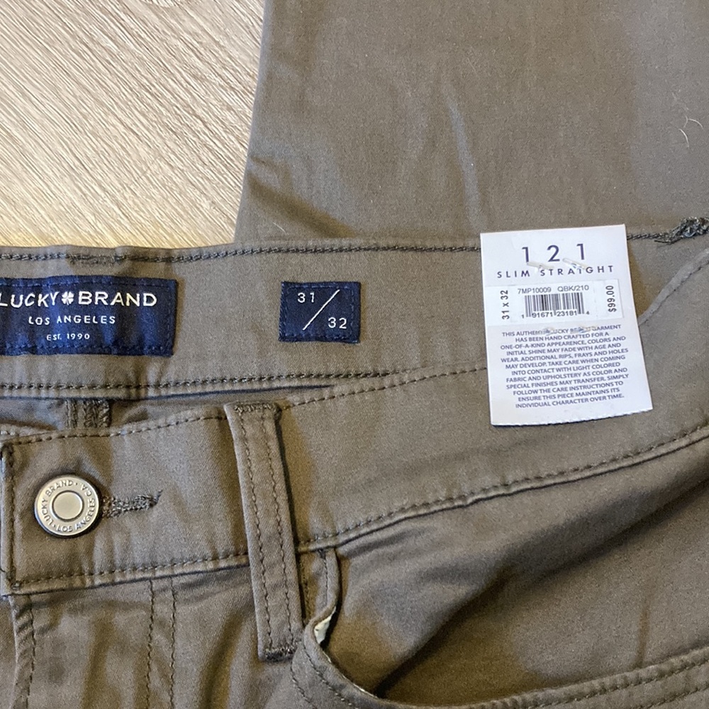 Lucky Brand Slim Straight Pants Size 31/32 - Picture 3 of 5
